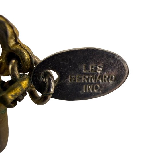 Les Bernard Womens Mother-Of-Pearl Gold-Tone Statement Necklace - Picture 4 of 5